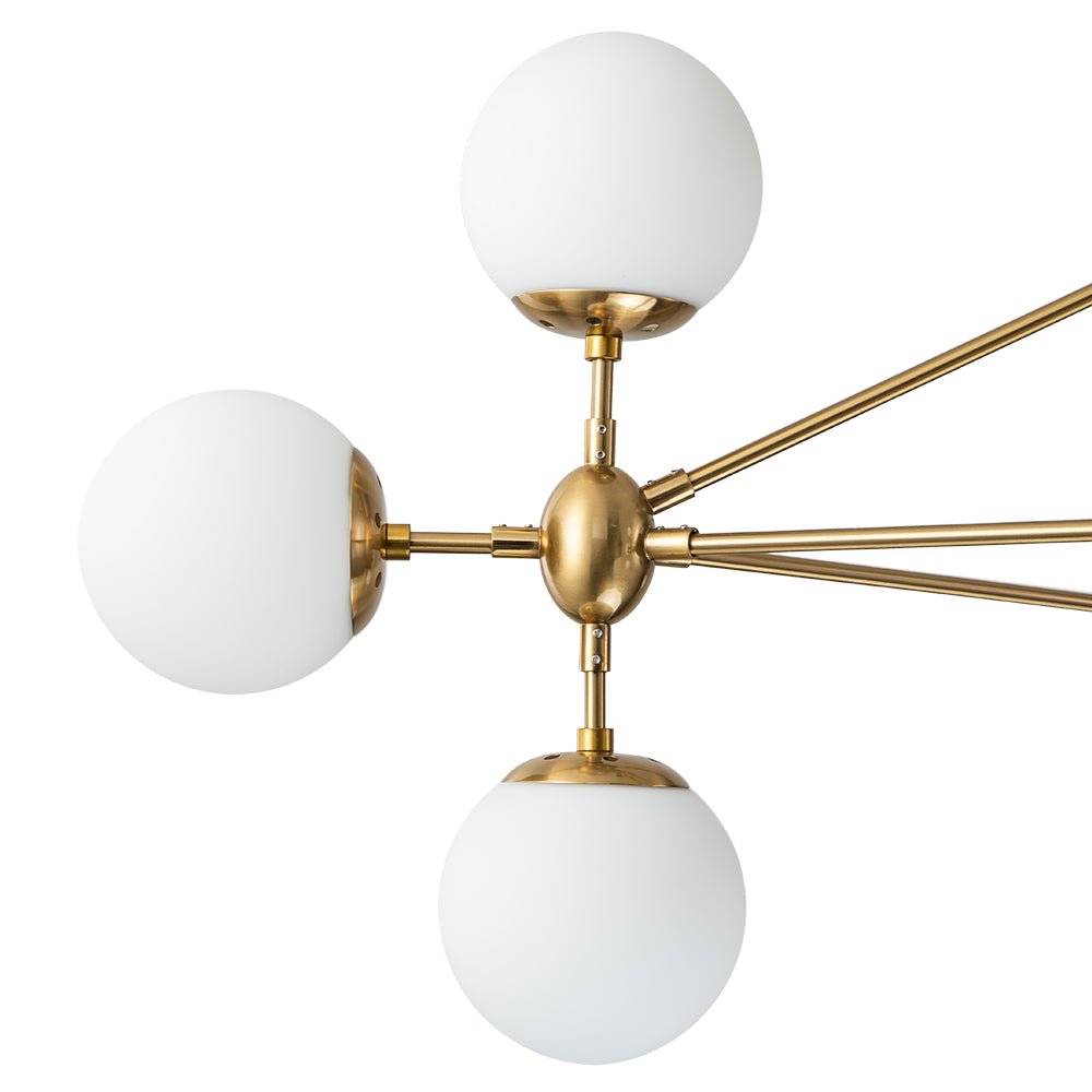 10-Light Frosted Glass Chandelier | 2 Colours