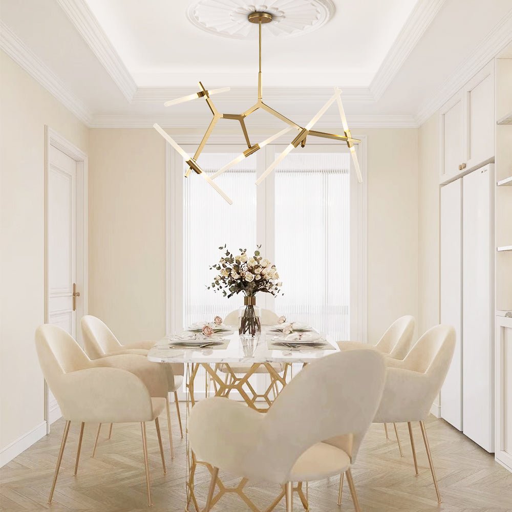 10-Light Asymmetric Branch Chandelier | 2 Colours