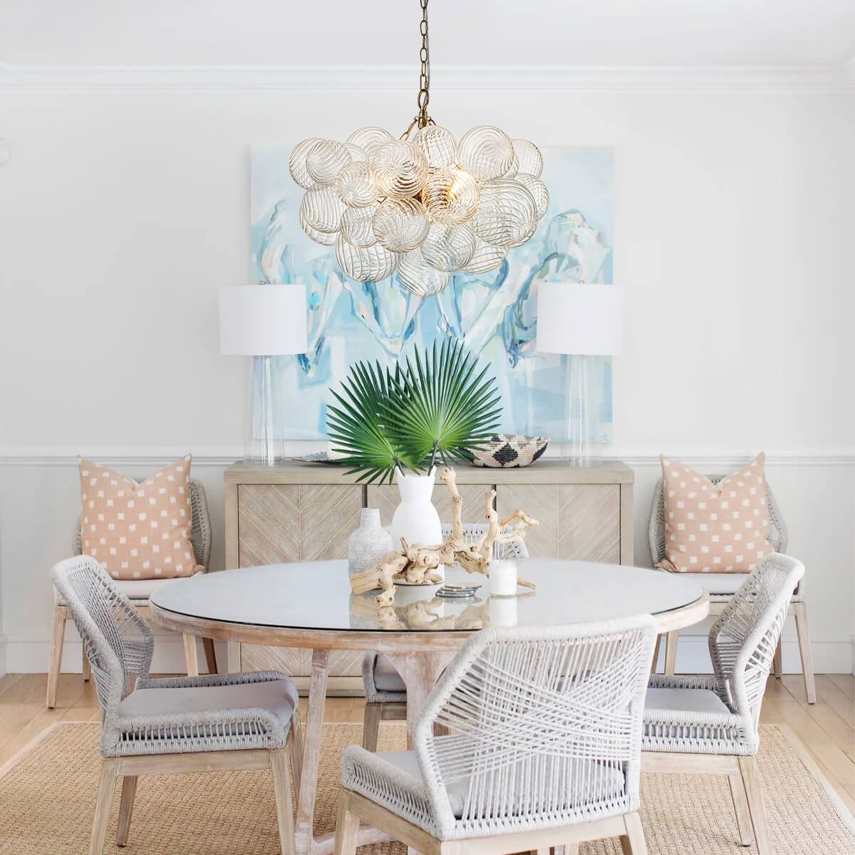 Ribbed Bubble Chandelier | 3 Colours