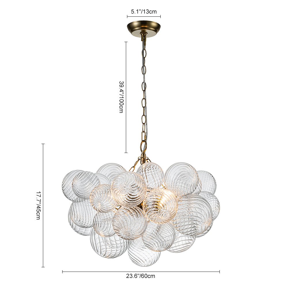 Ribbed Bubble Chandelier | 3 Colours