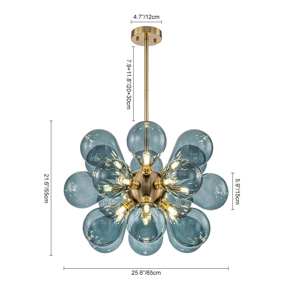 18-Light Blue Bubble Sputnik Chandelier | 2 Colours