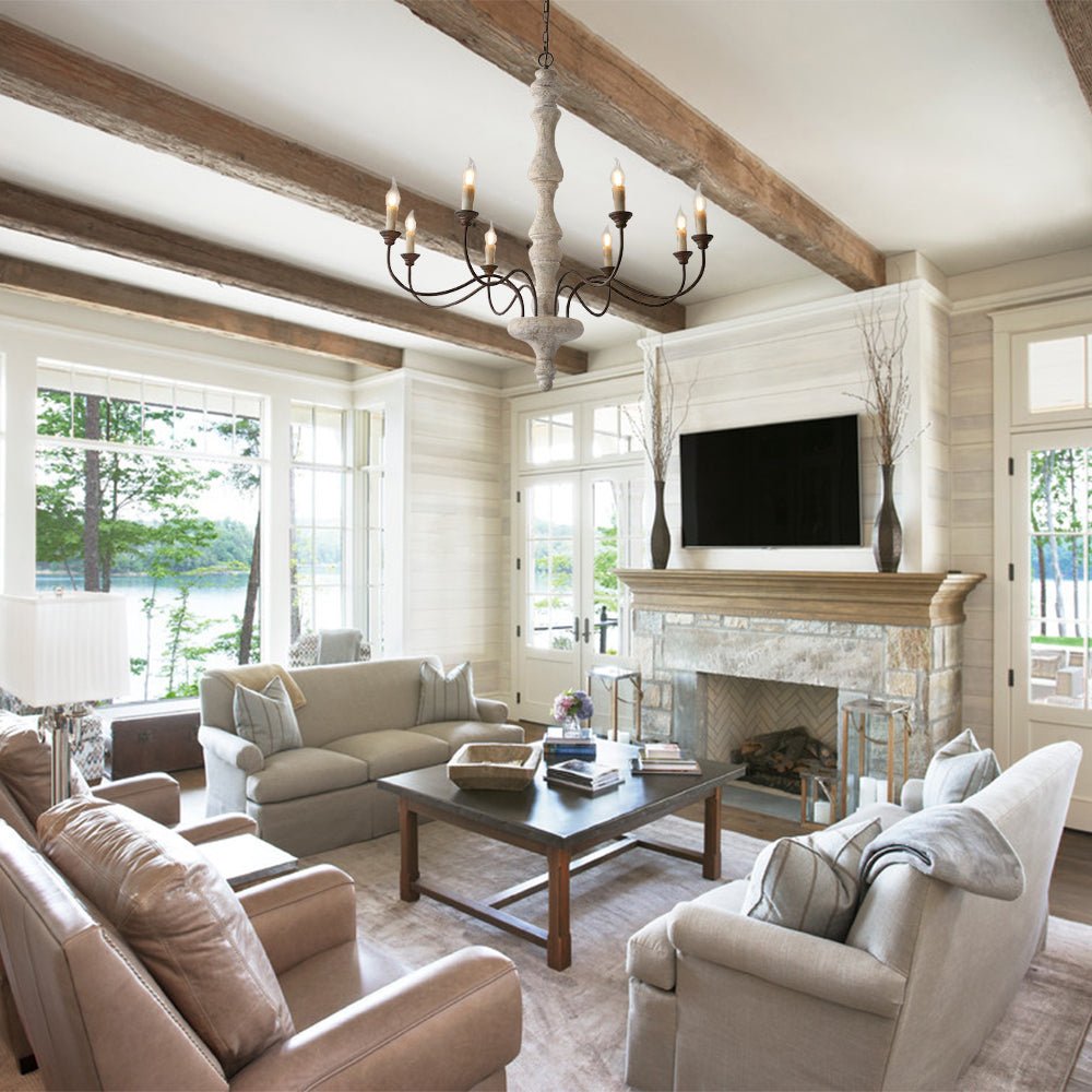 Farmhouse Candle Chandelier | 2 Colours