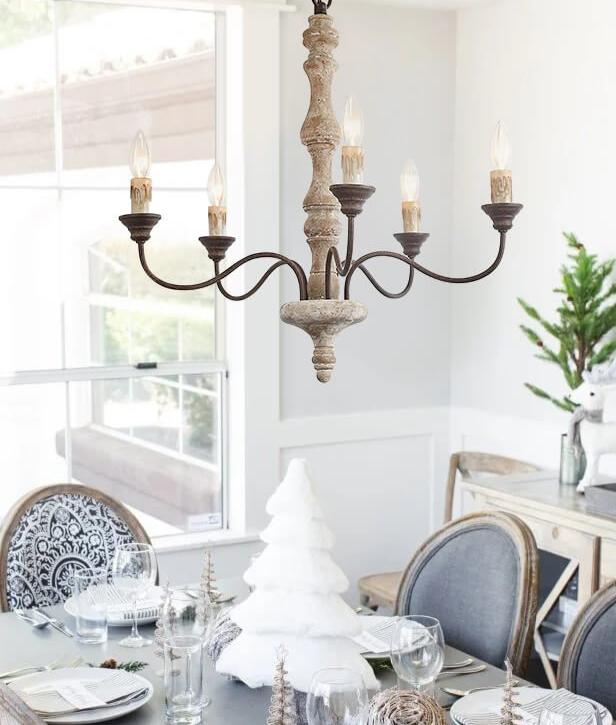 Farmhouse Candle Chandelier | 2 Colours