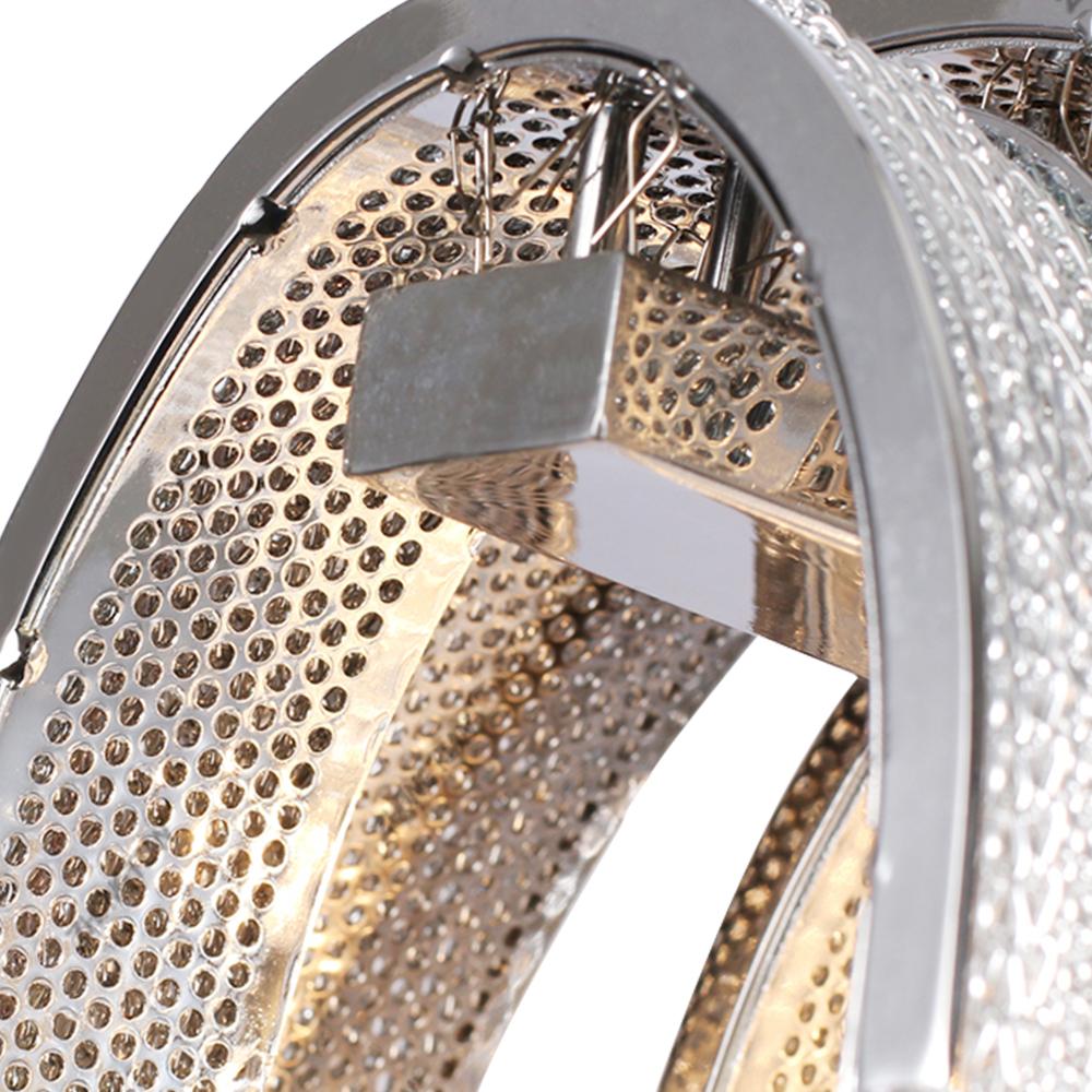 5-Light Chrome Linear Chain Chandelier