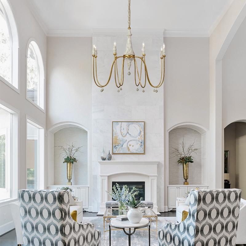 8-Light Candle Style Chandelier | 2 Colours