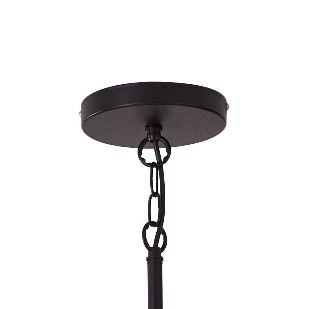 8-Light Black & Gold Sputnik Chandelier