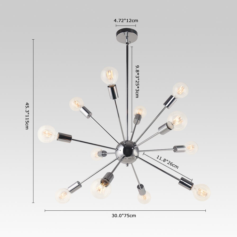 12-Light Sputnik Chandelier | 3 Colours