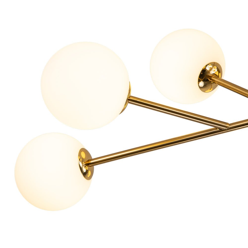 15-Light Globe Linear Chandelier | 2 Colours