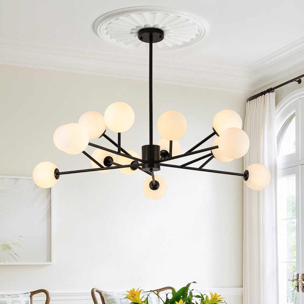 15-Light Globe Linear Chandelier | 2 Colours