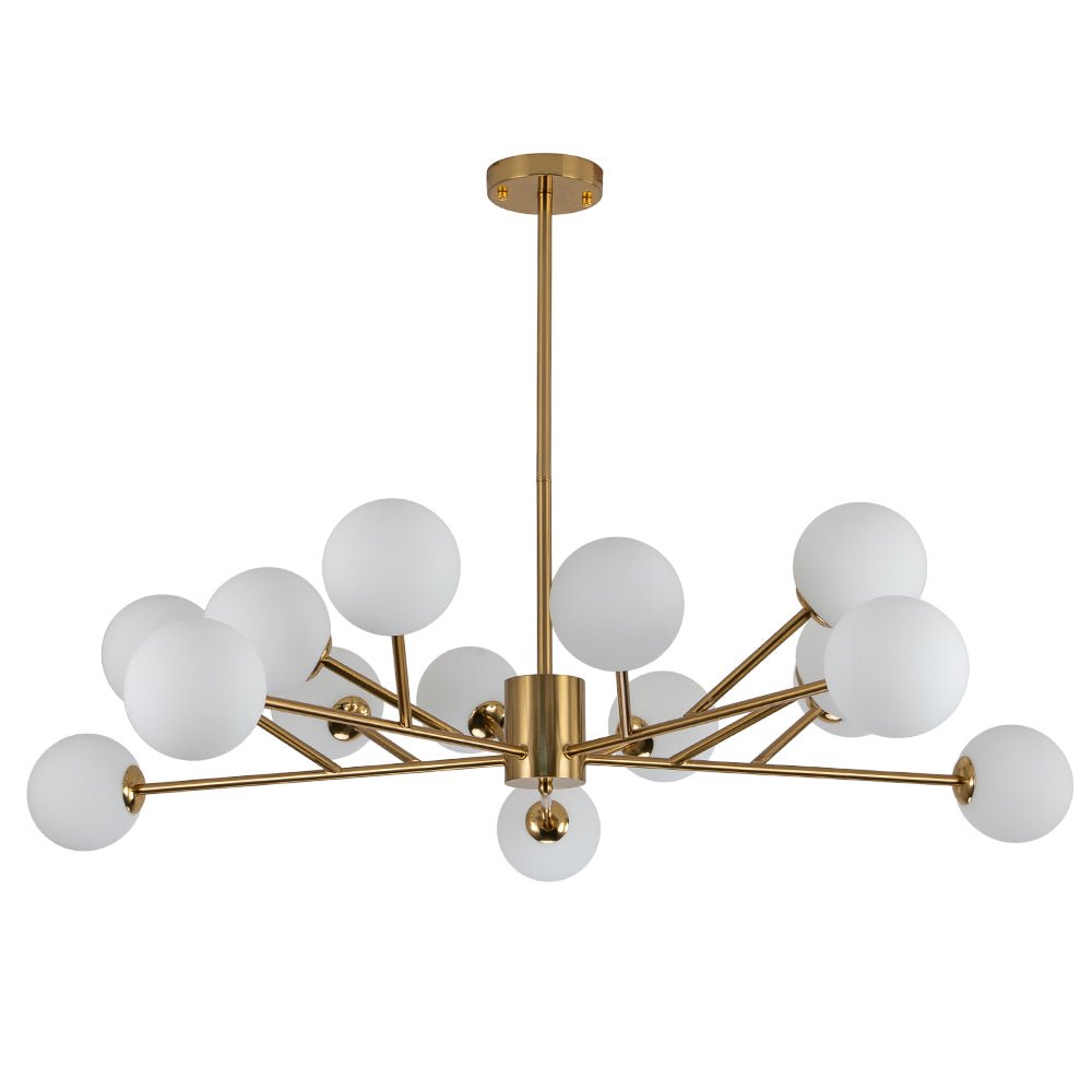 15-Light Globe Linear Chandelier | 2 Colours