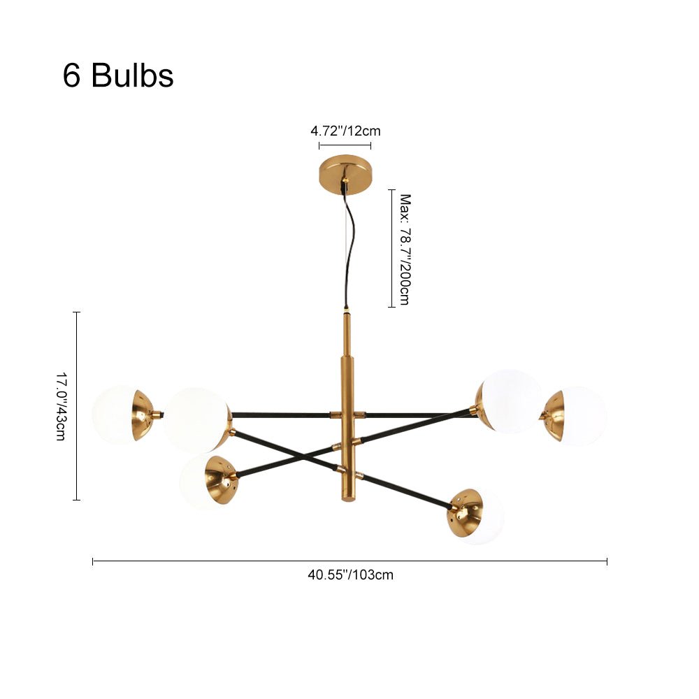 Brass Globe Sputnik Chandelier | 2 Sizes