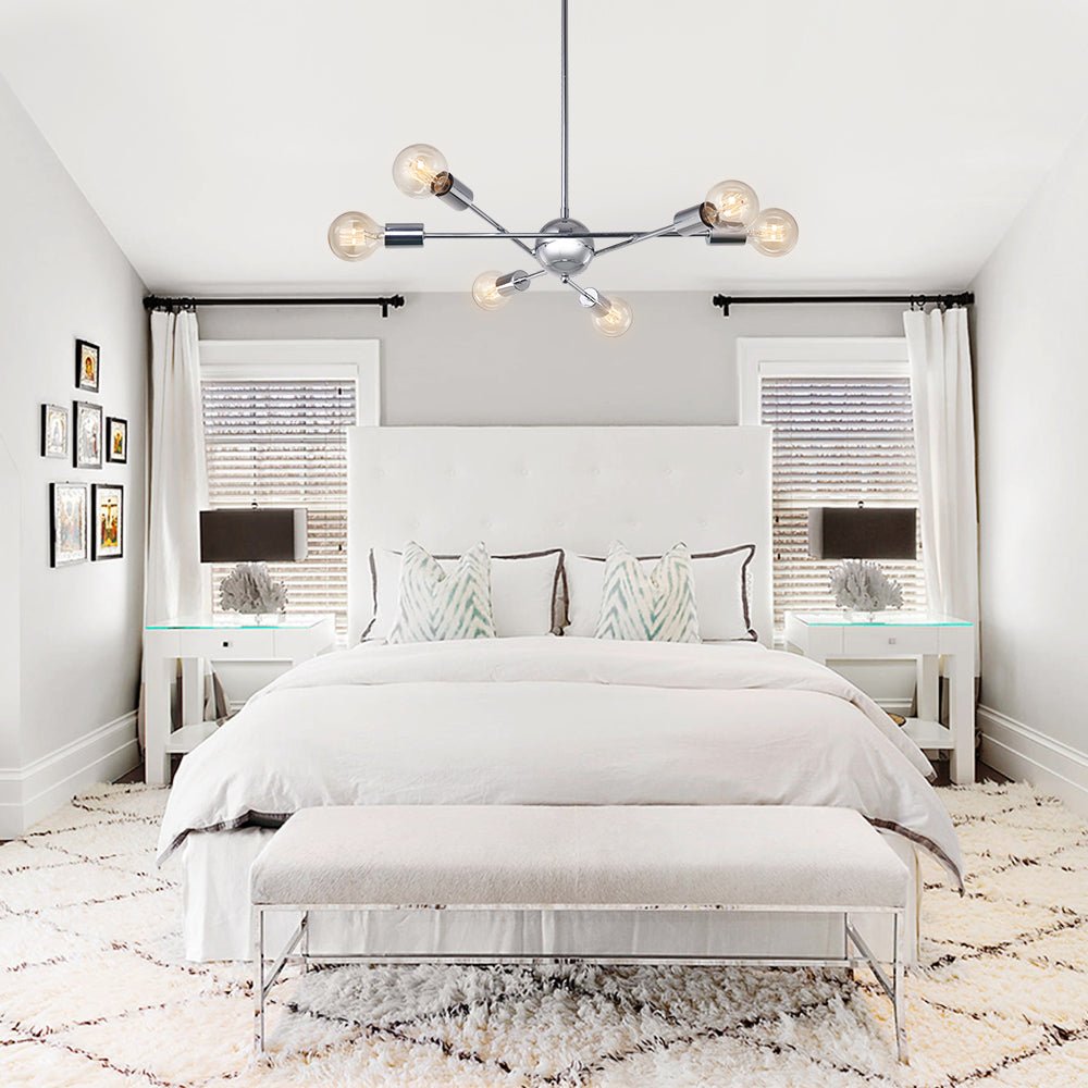 6-Light Metal Sputnik Chandelier | 3 Colours