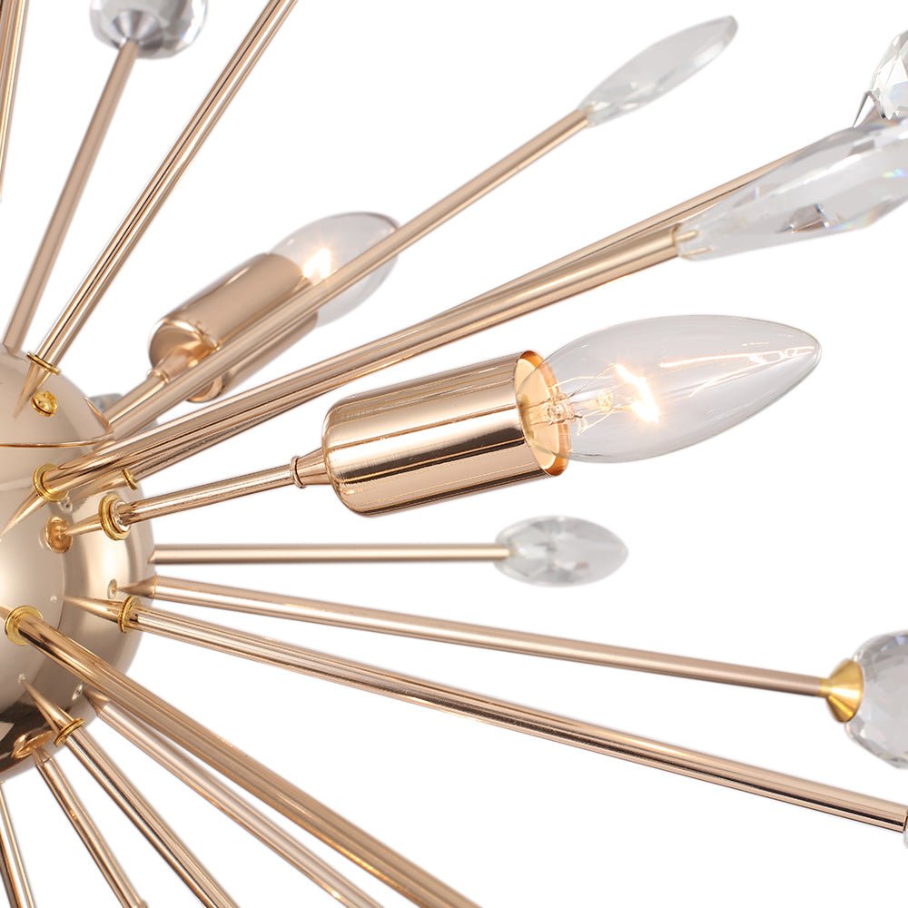 8/9-Light Sputnik Chandelier with Crystal Accents