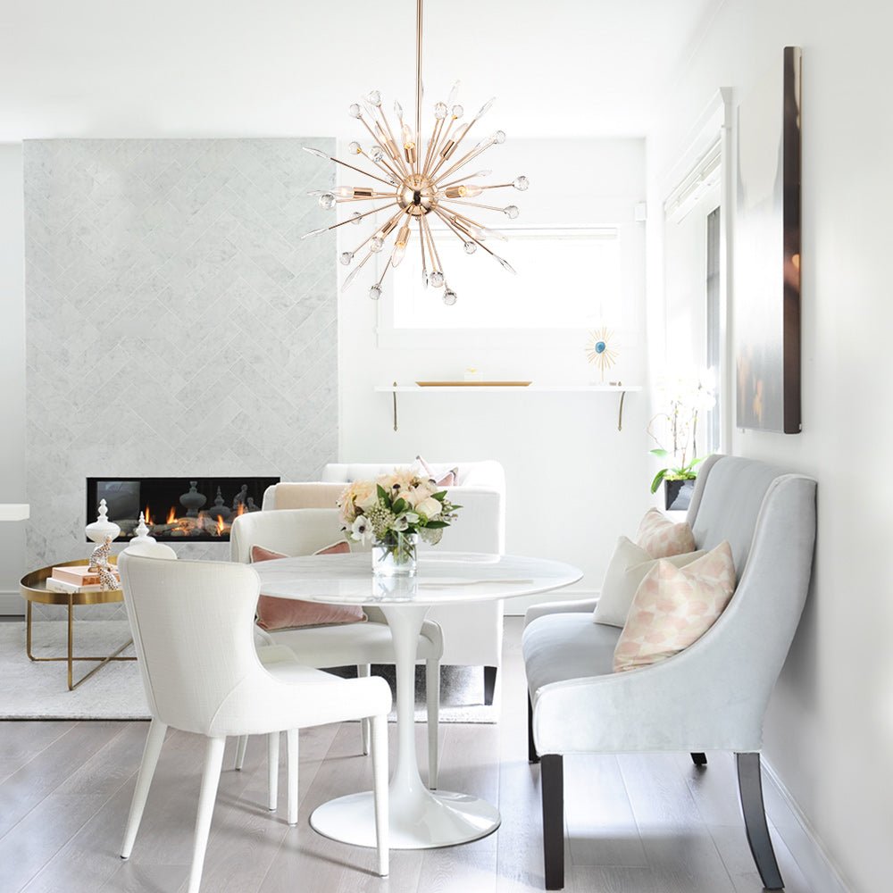8/9-Light Sputnik Chandelier with Crystal Accents