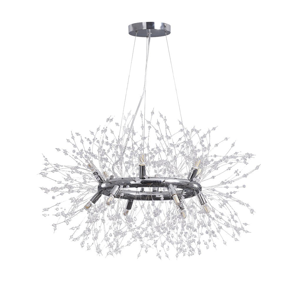 12-Light Crystal Firework Dandelion Chandelier