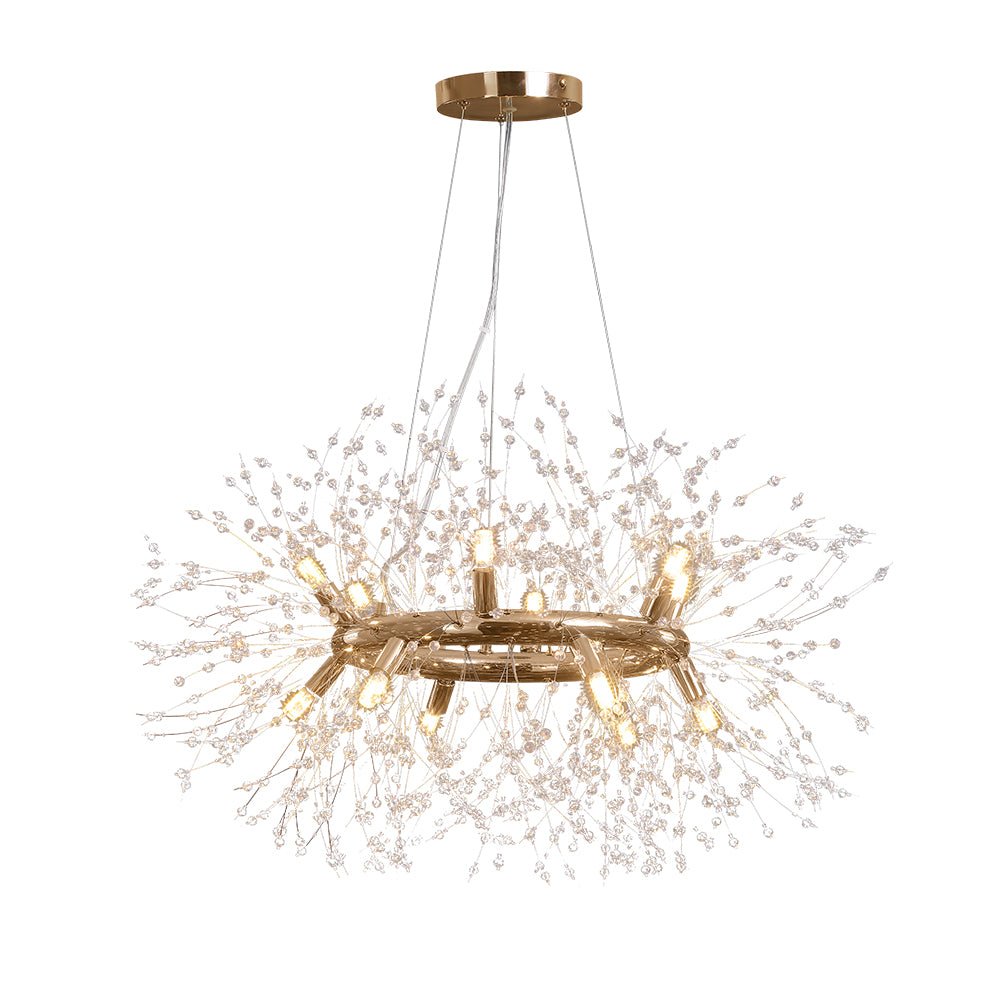12-Light Crystal Firework Dandelion Chandelier