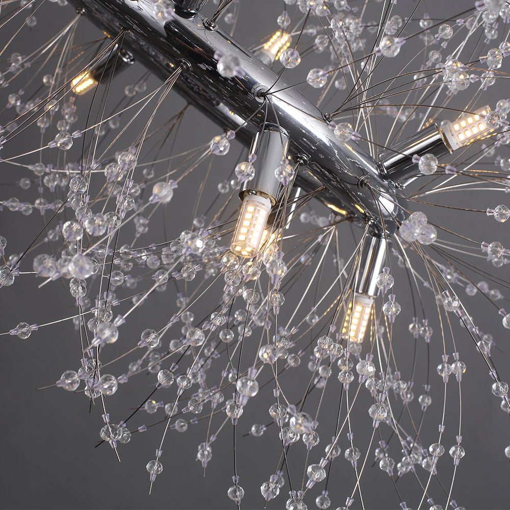 12-Light Crystal Firework Dandelion Chandelier