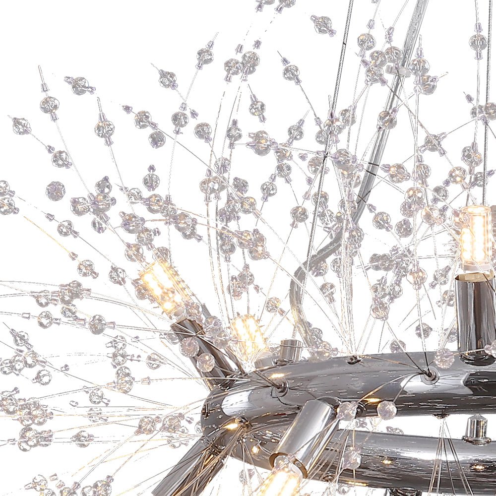 12-Light Crystal Firework Dandelion Chandelier