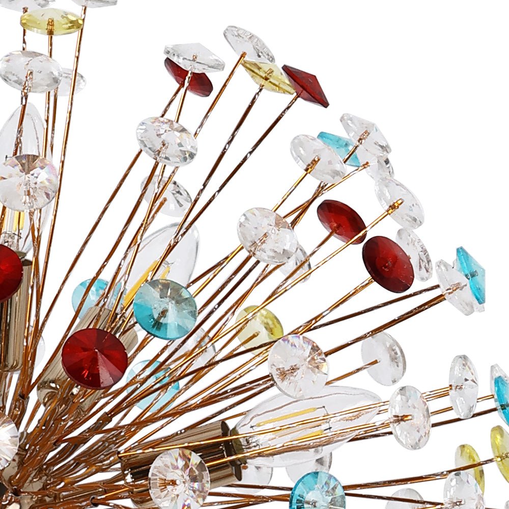 12-Light Colorful Dandelion Firework Chandelier