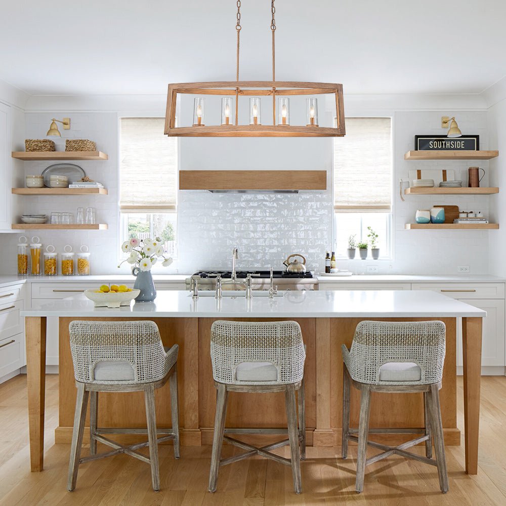 5-Light Kitchen Island Chandelier | 2 Finishes