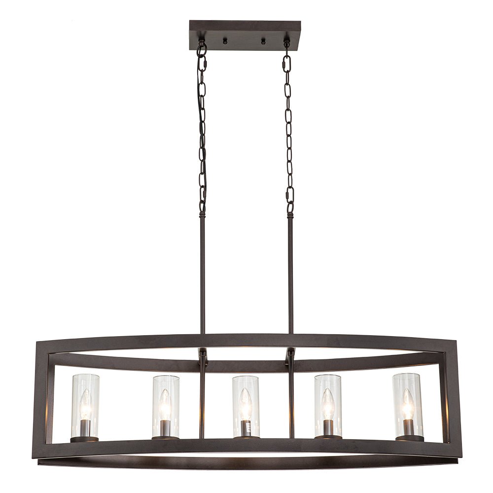5-Light Kitchen Island Chandelier | 2 Finishes