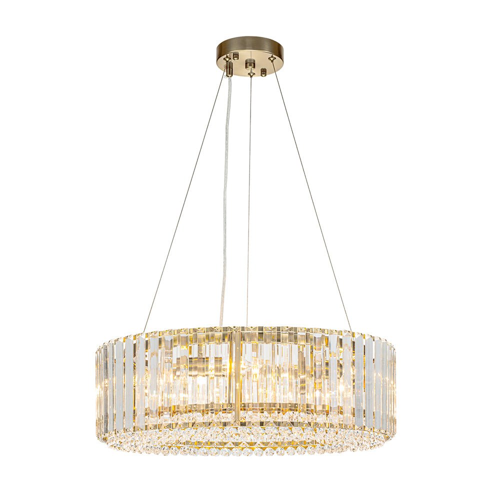 6-Light Round Crystal Chandelier | 3 Colours
