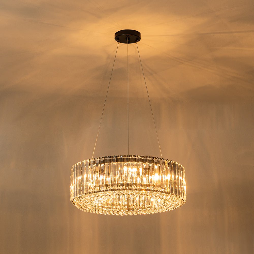 6-Light Round Crystal Chandelier | 3 Colours