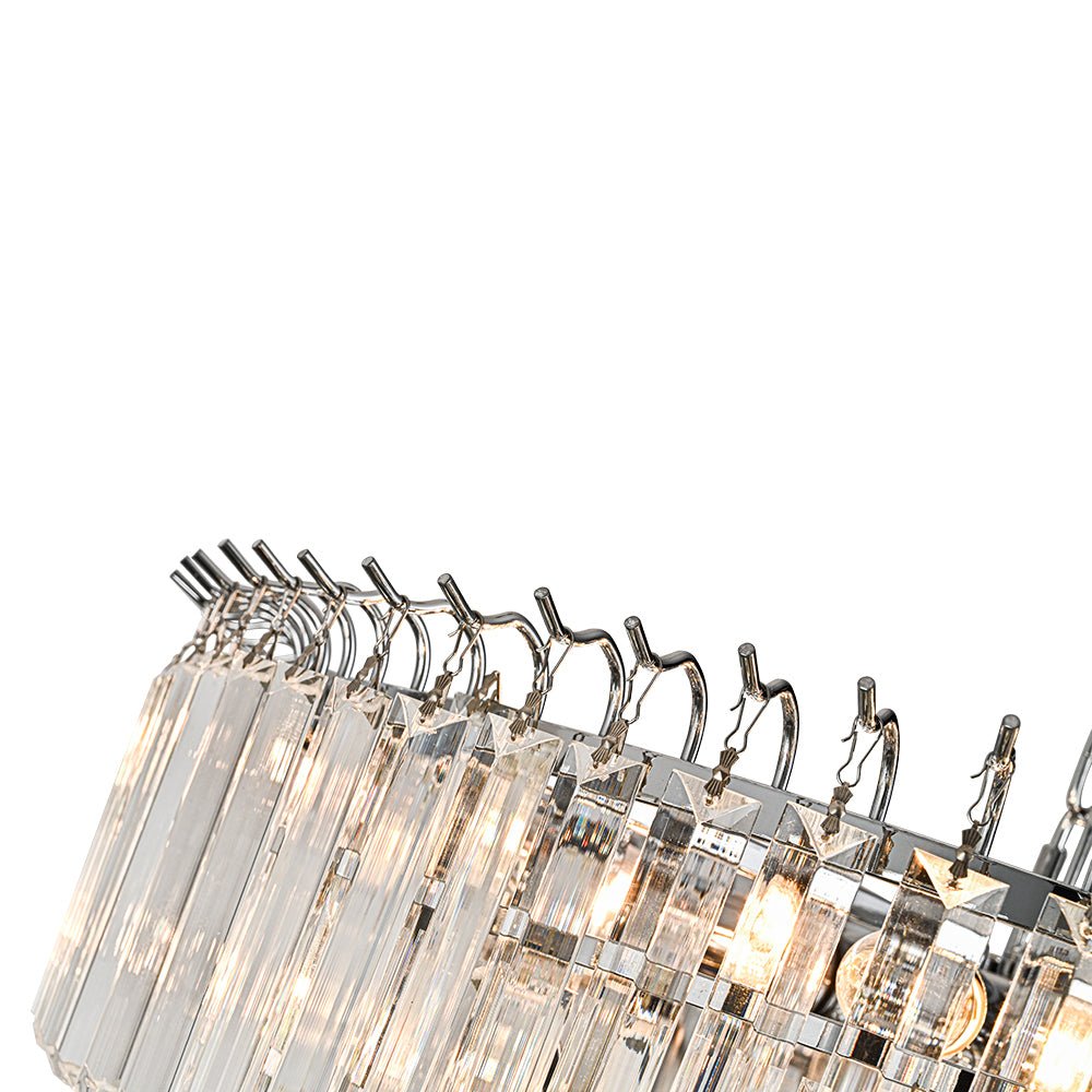 9-Light Round Drum 3-Tier Crystal Chandelier