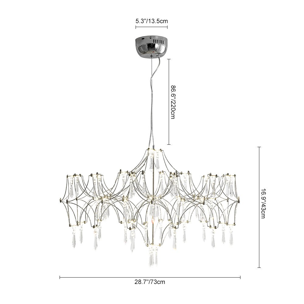 LED Crystal Firefly Starry Luster Chandelier