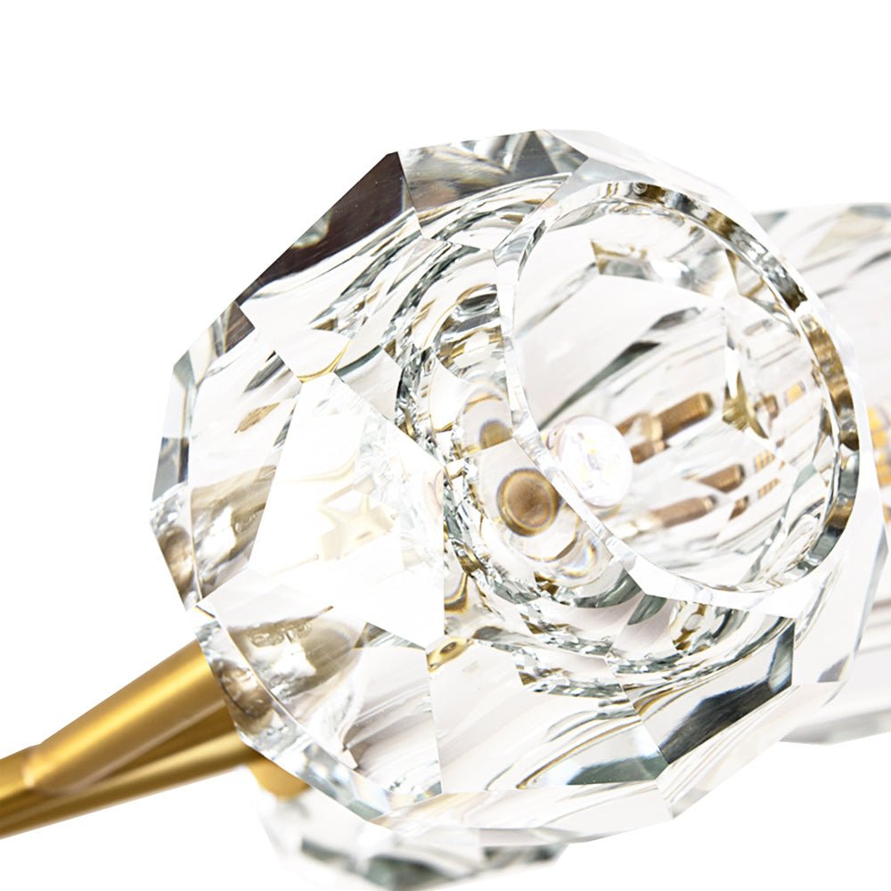 12-Light Modern Brass Crystal Sputnik Chandelier