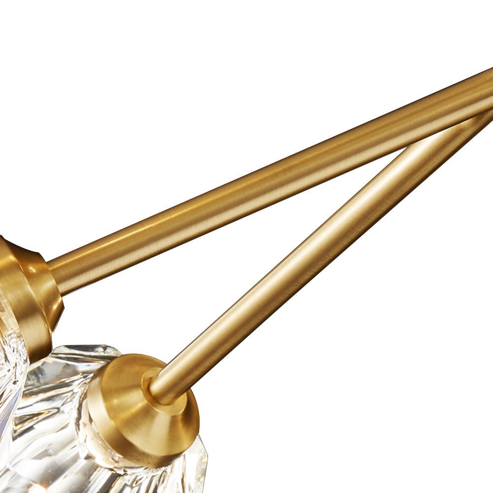 12-Light Modern Brass Crystal Sputnik Chandelier