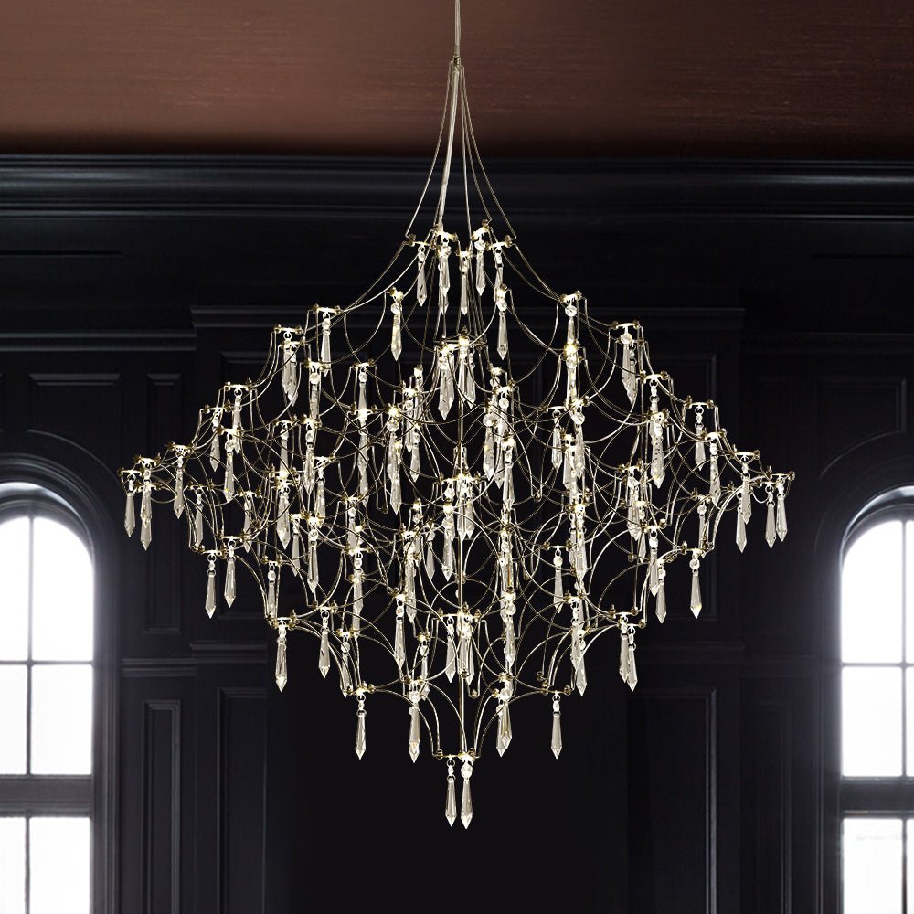 LED Crystal Firefly Branch Star Chandelier