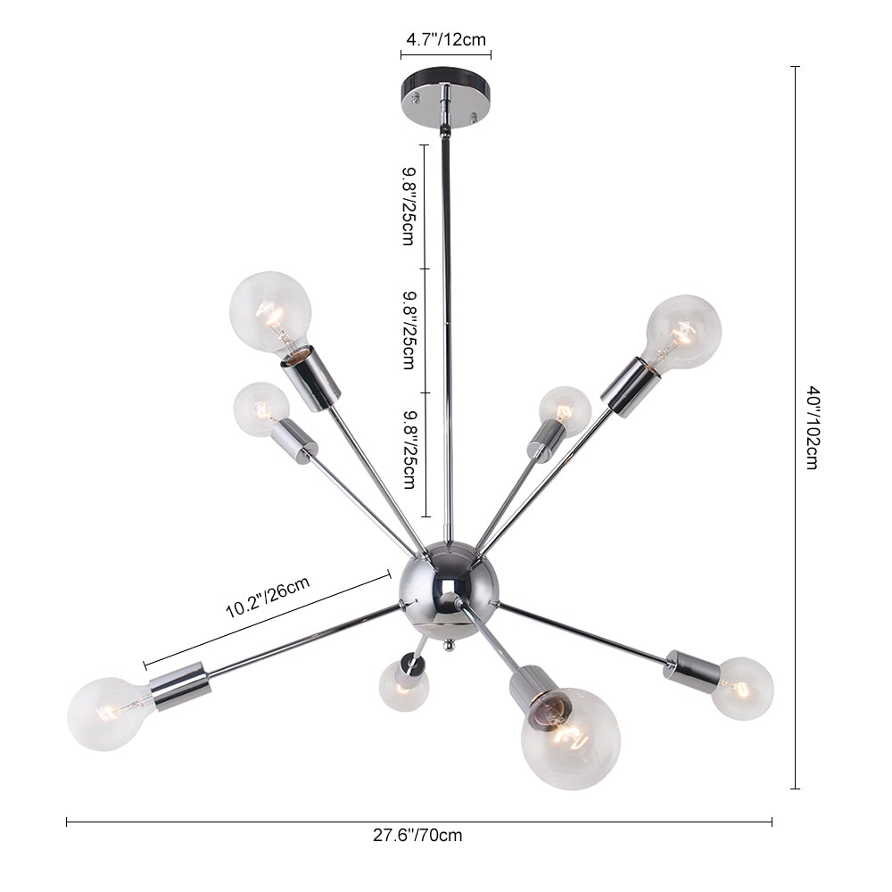 8-Light Sputnik Chandelier | 3 Colours