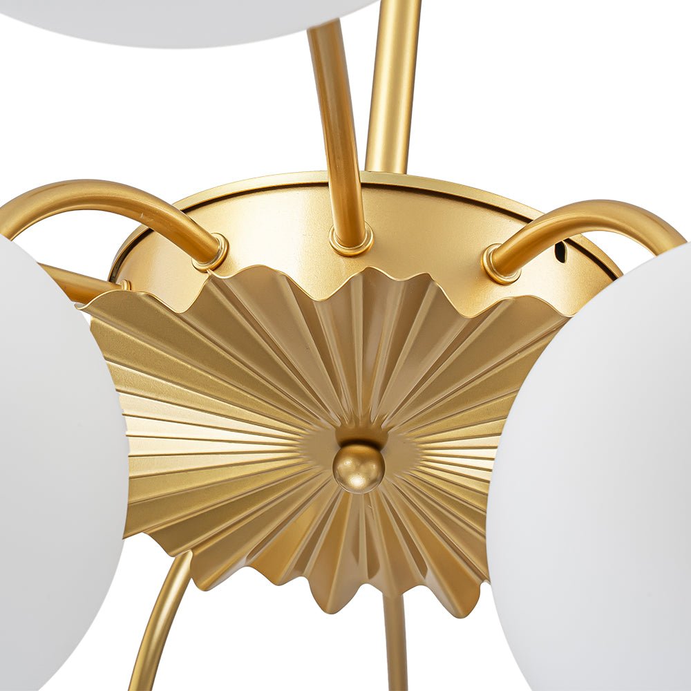 12-Light Opal Glass Globe Sputnik Chandelier