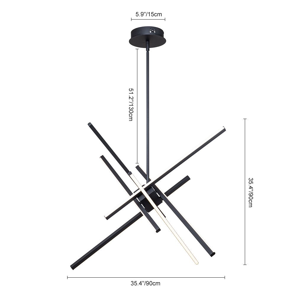 6-Light LED Sputnik Chandelier | 2 Colours