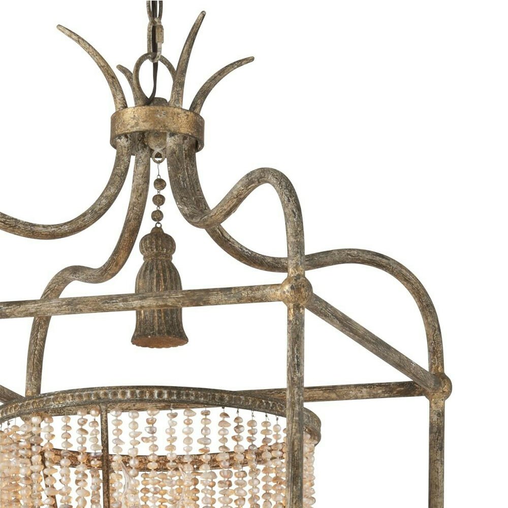 4-Light Rustic Lantern Chandelier