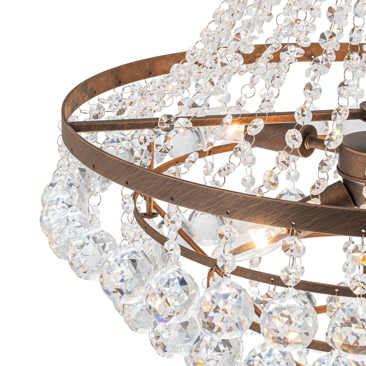 7-Light Tiered Empire Crystal Drop Chandelier
