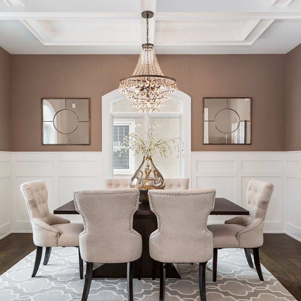7-Light Tiered Empire Crystal Drop Chandelier