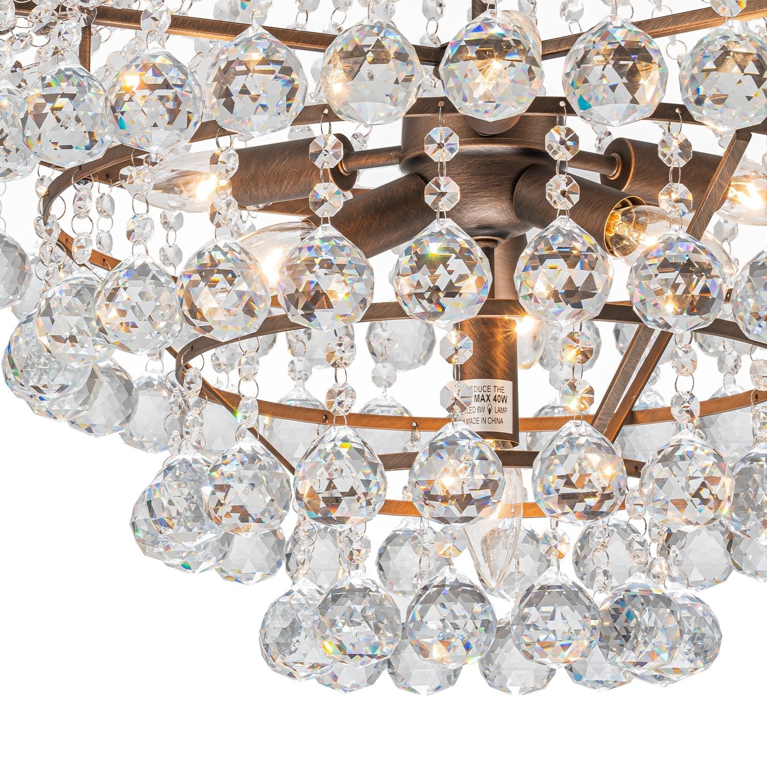 7-Light Tiered Empire Crystal Drop Chandelier