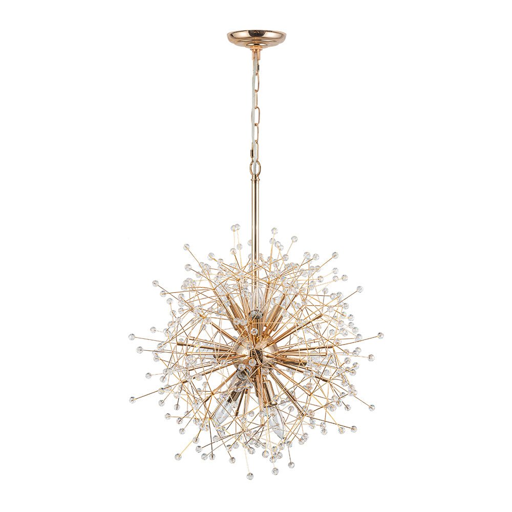 9-Light Sputnik Sphere Dandelion Crystal Chandelier