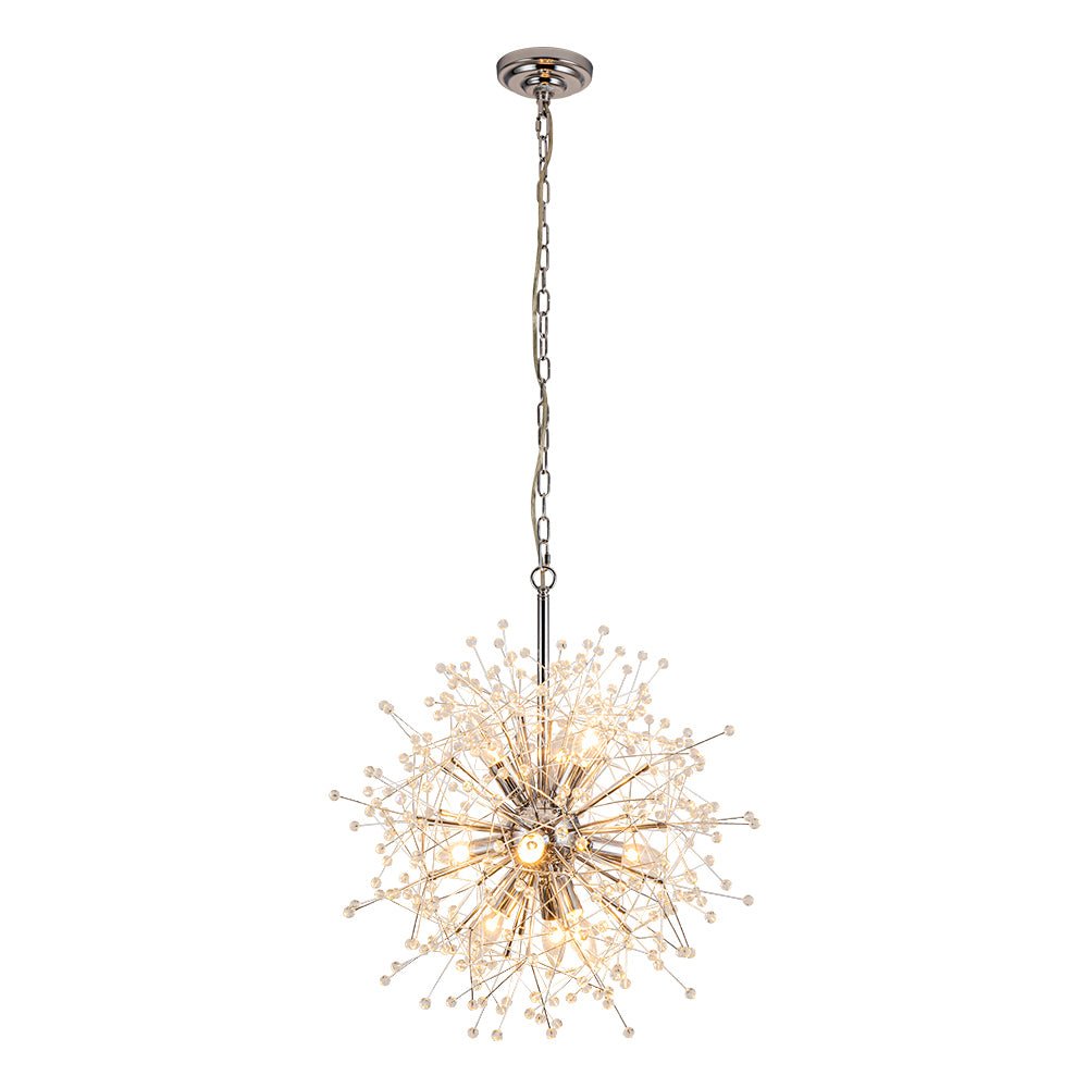9-Light Sputnik Sphere Dandelion Crystal Chandelier
