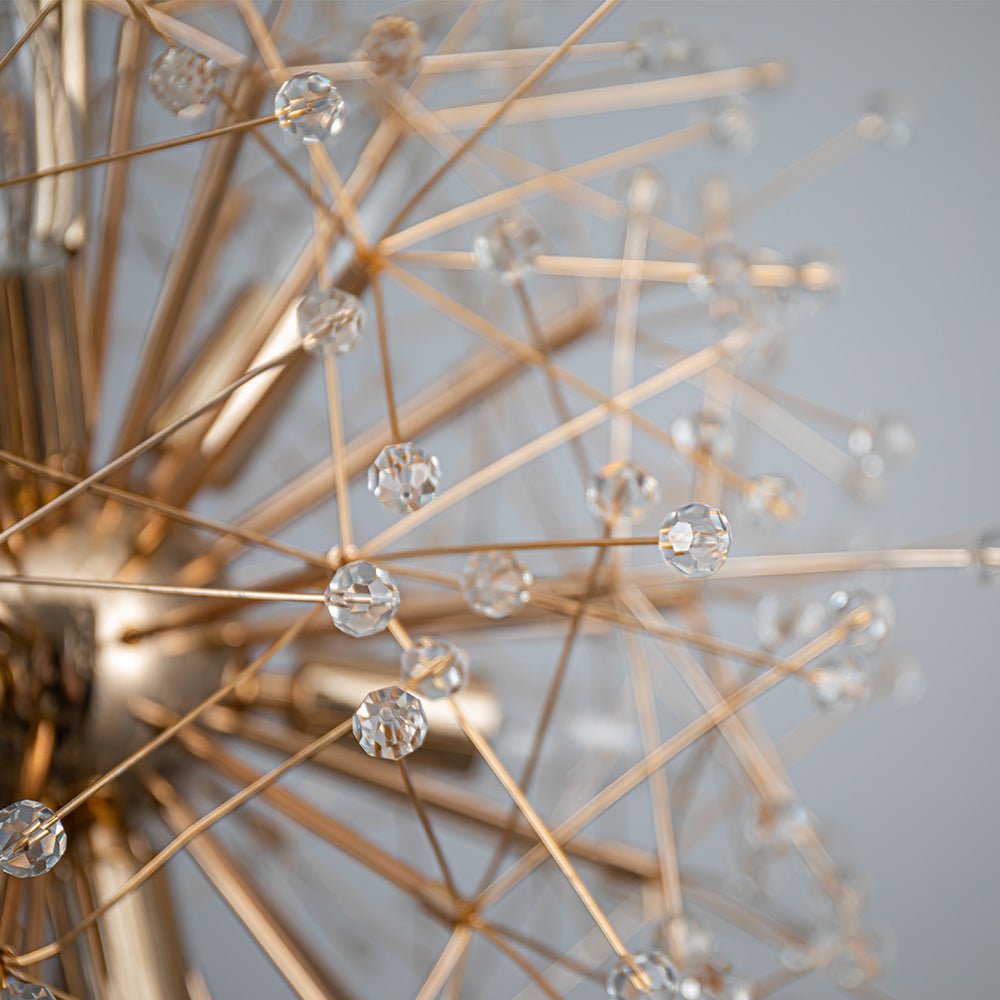 9-Light Sputnik Sphere Dandelion Crystal Chandelier