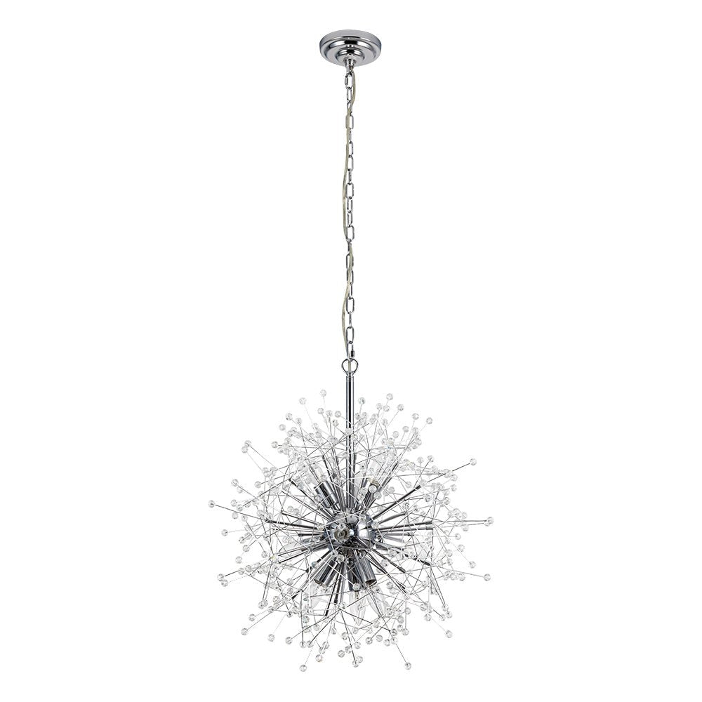 9-Light Sputnik Sphere Dandelion Crystal Chandelier