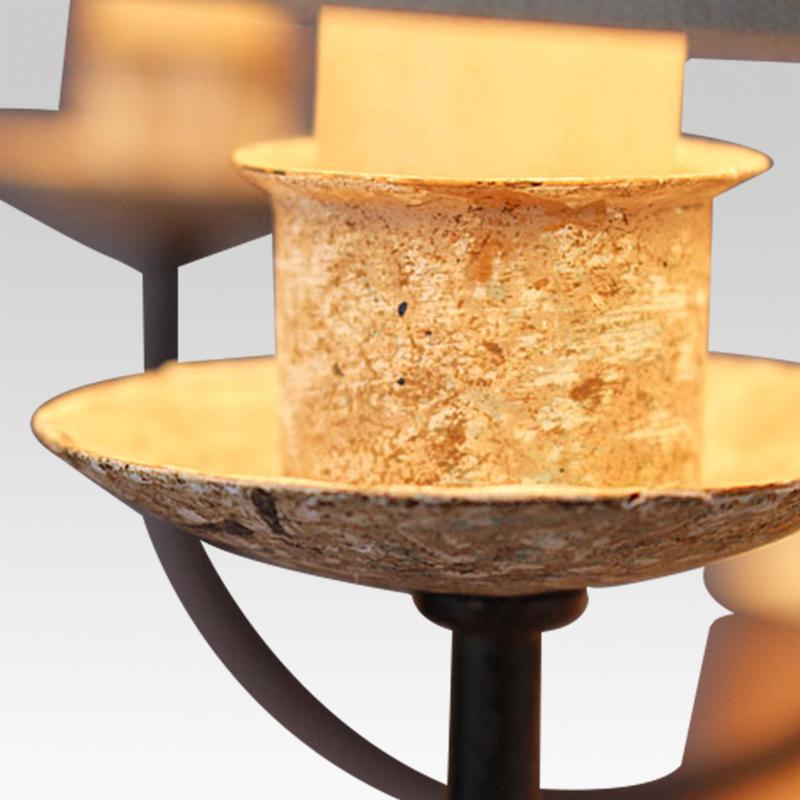6-Light Beige Bird Farmhouse Chandelier