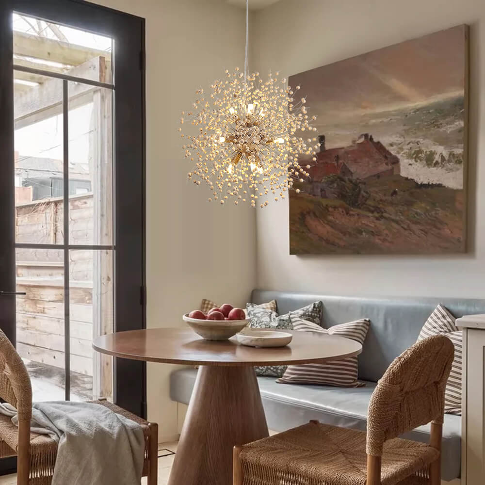 Boho Wooden Beaded Dandelion Chandelier | 2 Sizes