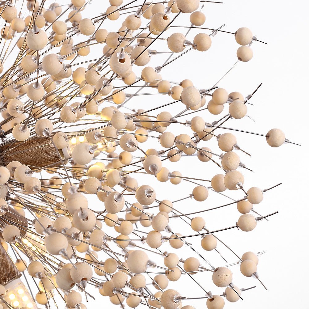 Boho Wooden Beaded Dandelion Chandelier | 2 Sizes