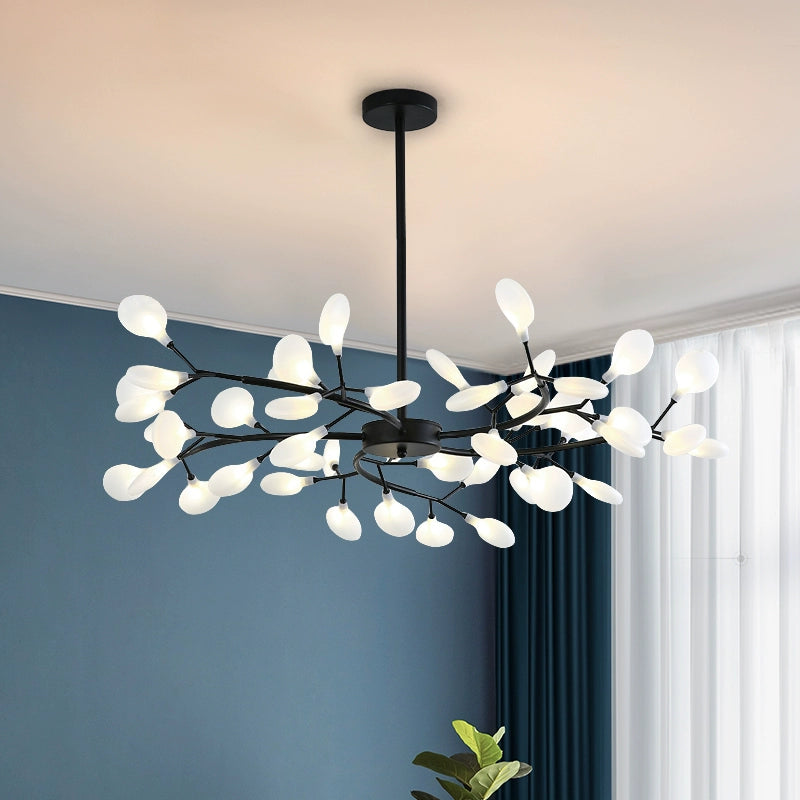 Olivia Unique Branch Firefly Art Deco Chandelier Living Room