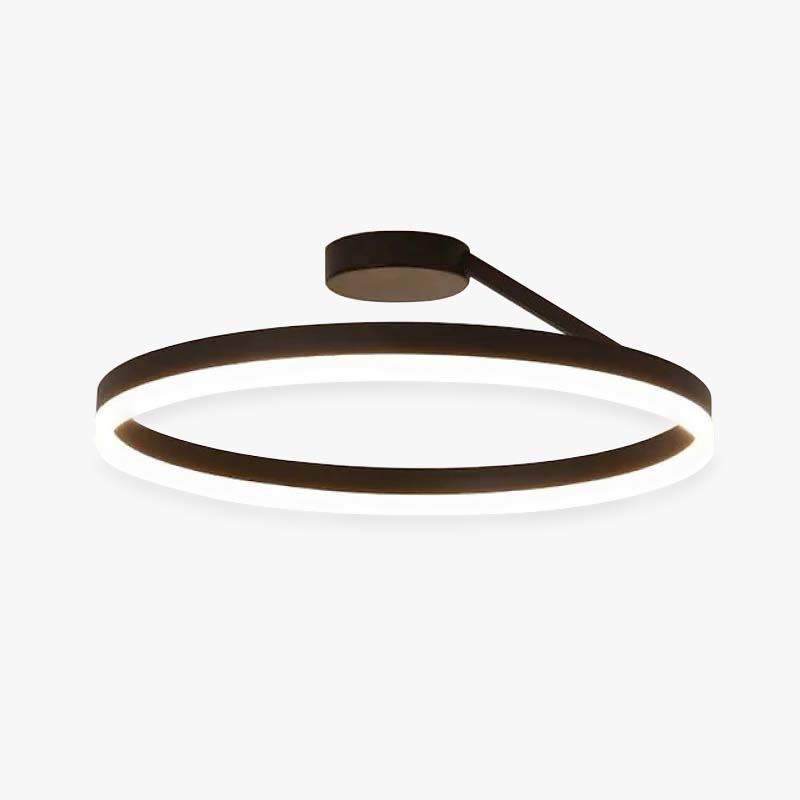 Arisha Modern Circle Flush Mount Ceiling Light, Metal & Acrylic | Black or White