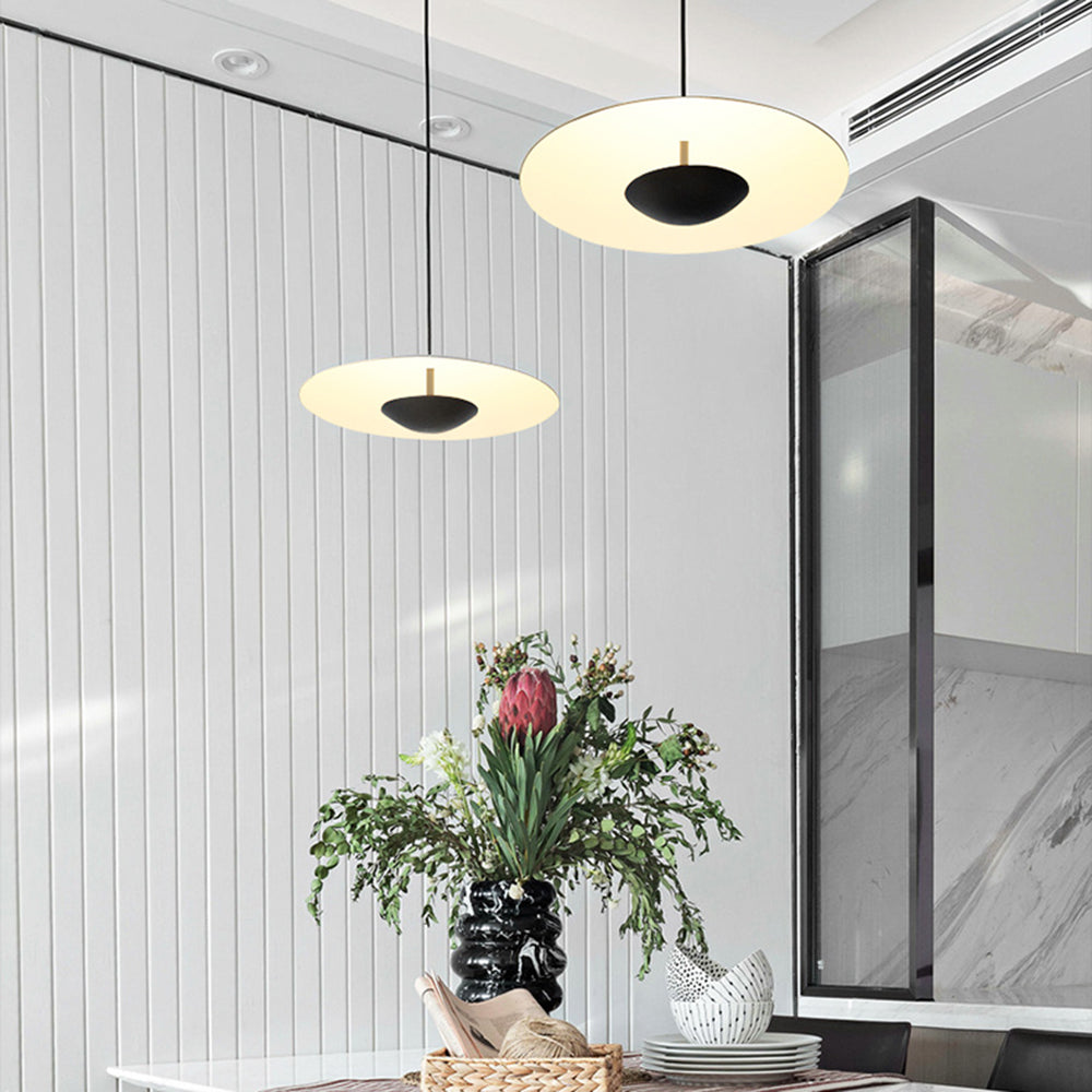 Carins Nordic Frisbee Pendant Light, Metal, Dia35/45cm | Wood or Brown