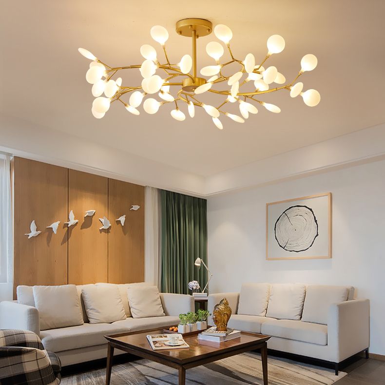 Olivia Unique Branch Firefly Art Deco Chandelier Living Room